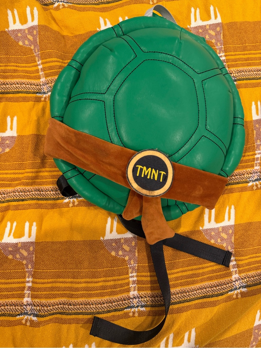 Green Turtle Shell Kids Backpack Costume Accessory